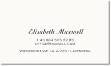 Version2 Büttenpapier Visitenkarten [Name in Schmuckschrift, max. Info]